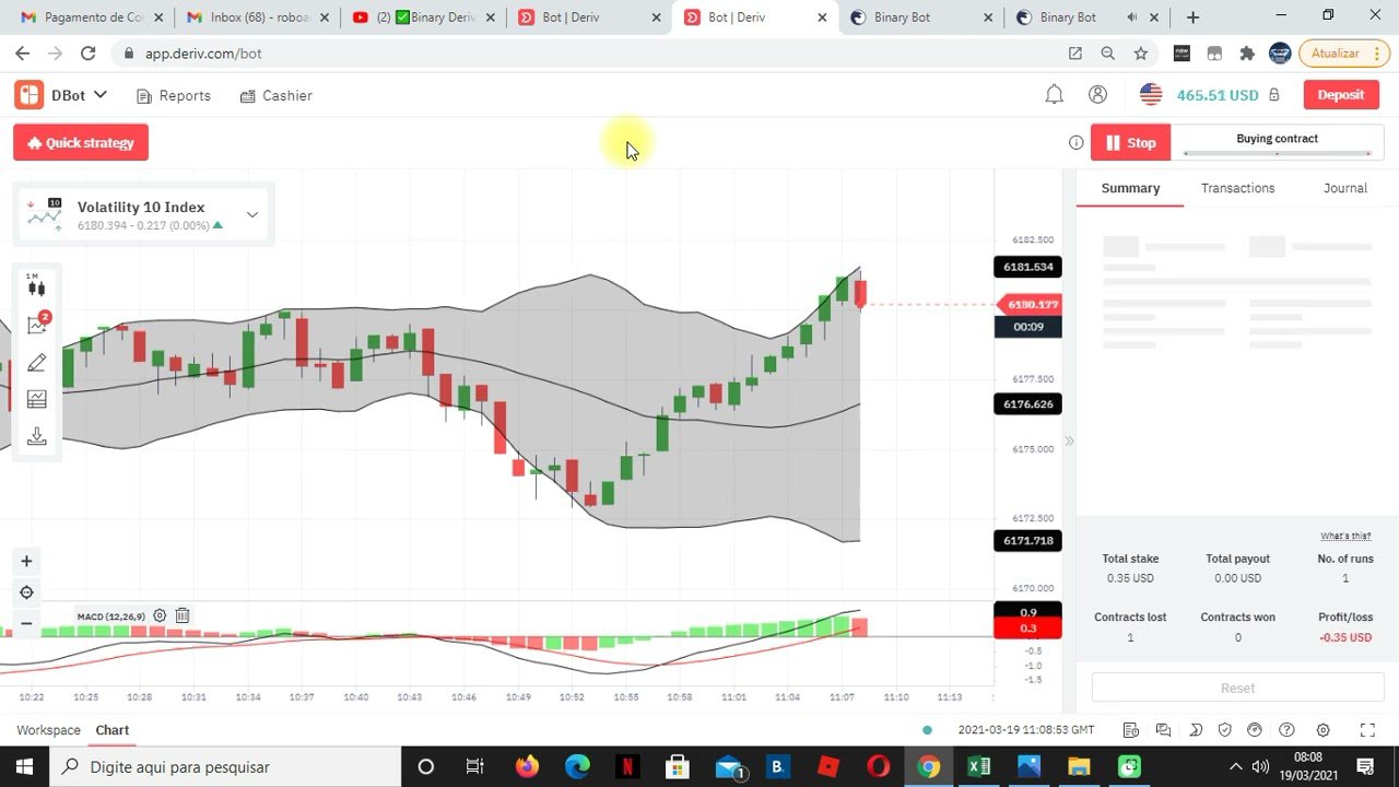 ✅Binary Deriv.com 2021 operando Ao Vivo e lucrando 11% no Day Trade com os melhores robos bots 2021