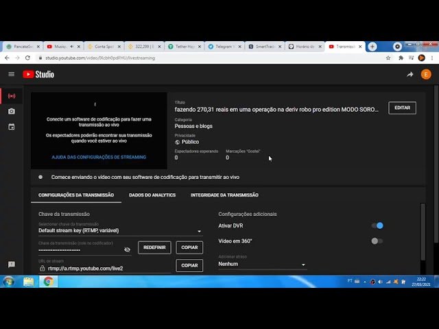 fazendo 270,31 reais em uma operação na deriv robo pro edition MODO SOROS 27/03/21 de manha