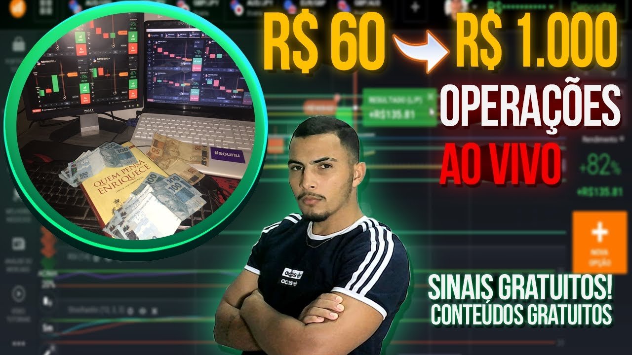 IQ OPTIONS: BANCA DE R$ 60 (OPERAÇÕES AO VIVO)