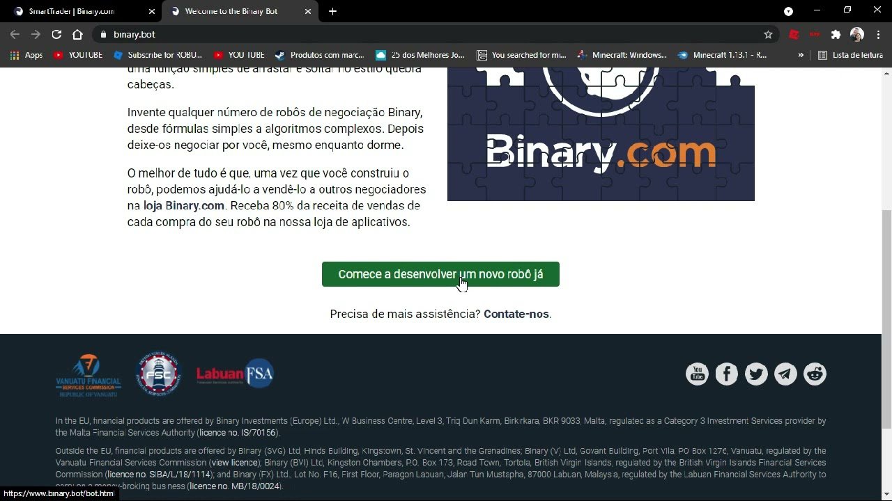 Como INICIAR seu BOT na BINARY #binary #deriv #botbinary