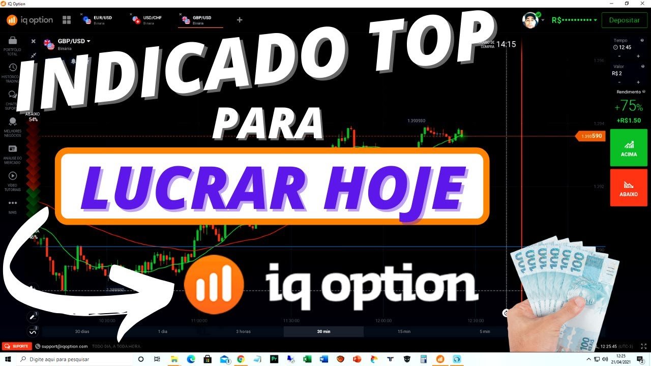 ESTRATÉGIA IQOPTION 2021 – MELHOR INDICADOR PARA INICIANTE GANHAR DINHEIRO NA IQOPTION 2021 – GRATIS