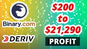 PROFIT $200 to $21,290 // Deriv – Binary.com // Rise Fall – Volatility 100 Index