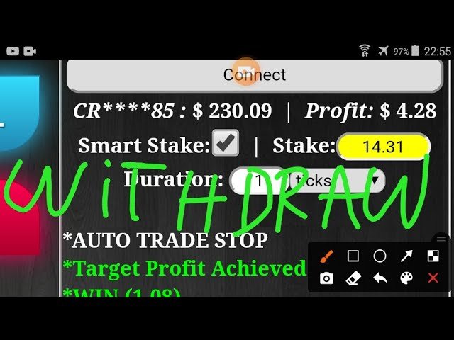 PROFIT WITHDRAW BINARY OPTION DERIV | 230 USD | 19/04/21 | 8/5 | Simple Free Bot Tool Digit Differ