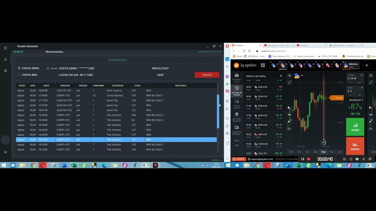 Robô Trade Visonário – Ao Vivo OTC