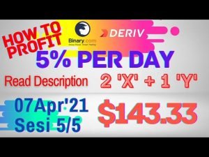Sesi-5/5 Binary Deriv Trading Journal 7 Apr’21 How to Profit Consistent Daily Digit Differ Free Bot