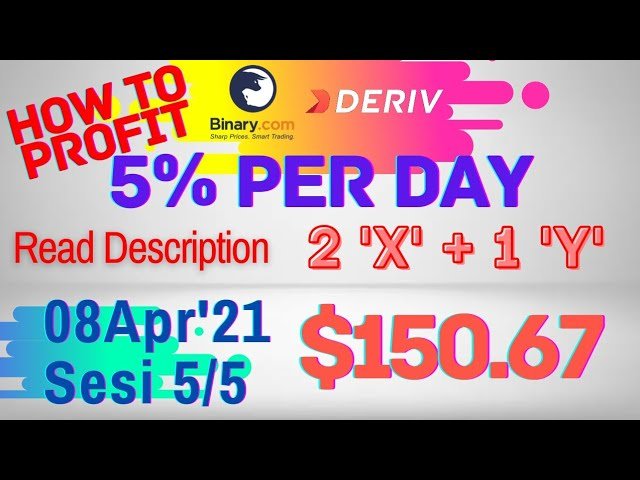 Sesi-5/5 Binary Deriv Trading Journal 8 Apr’21 How to Profit Consistent Daily Digit Differ Free Bot