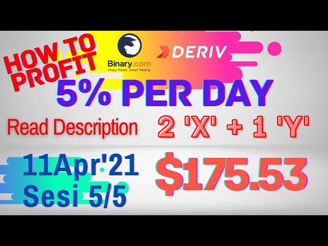 Sesi-5/5 Binary Deriv Trading Journal 11 Apr’21 How to Profit Consistent Daily Digit Differ Free Bot