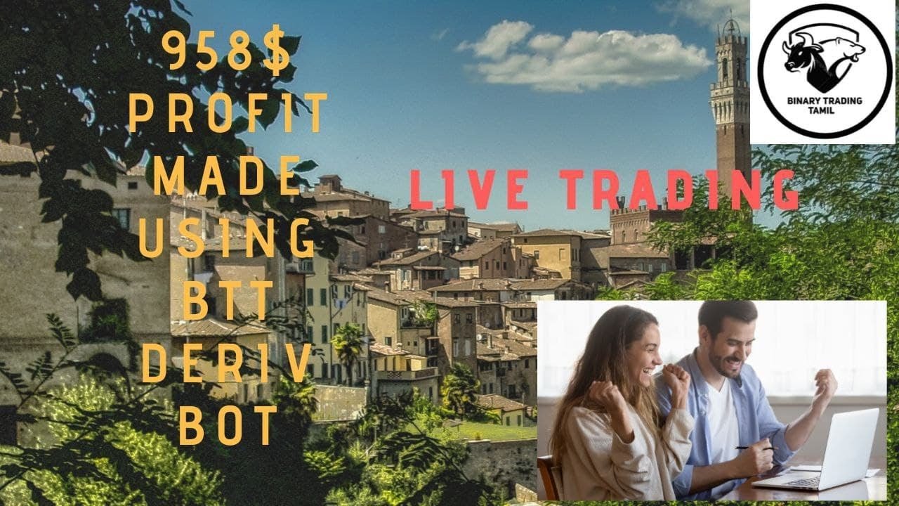 958$ USING BTT DERIV BOT IN LIVE| REAL ACCOUNT TRADING | BINARY.COM TAMIL| DERIV.COM TAMIL| #BTTDBOT