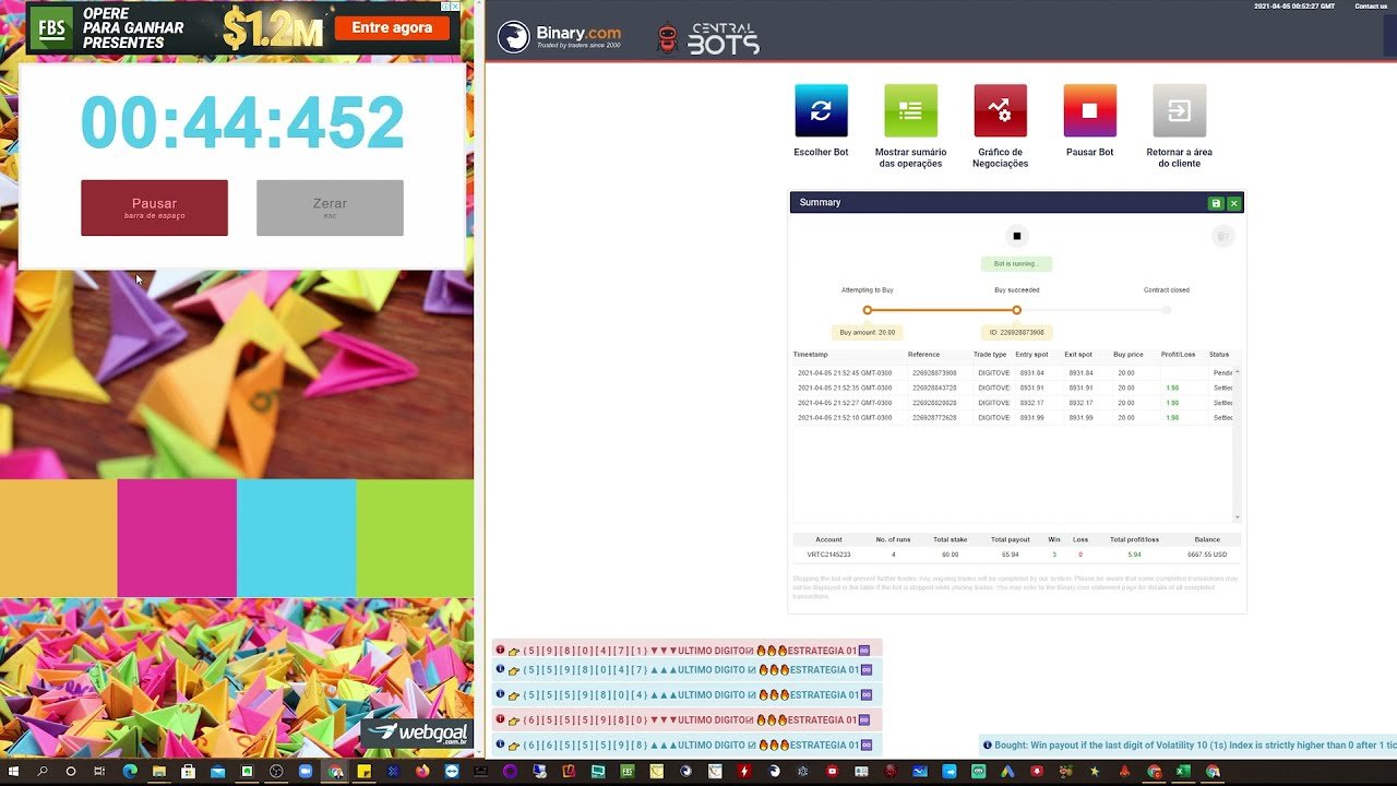 #Centralbots#Binary#Deriv#aovivo  VEJA AO VIVO LUCRANDO COM OS ROBÔS