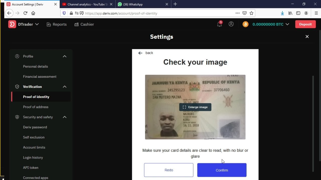(DERIV.COM)ACCOUNT VERIFICATION