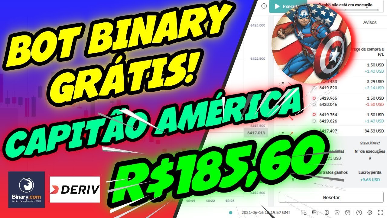 ✅ R$185,60 BOT BINARY GRÁTIS – BOT BINARY DERIV RISE AND FALL CAPITÃO AMÉRICA – TRADER BOTS CLUB