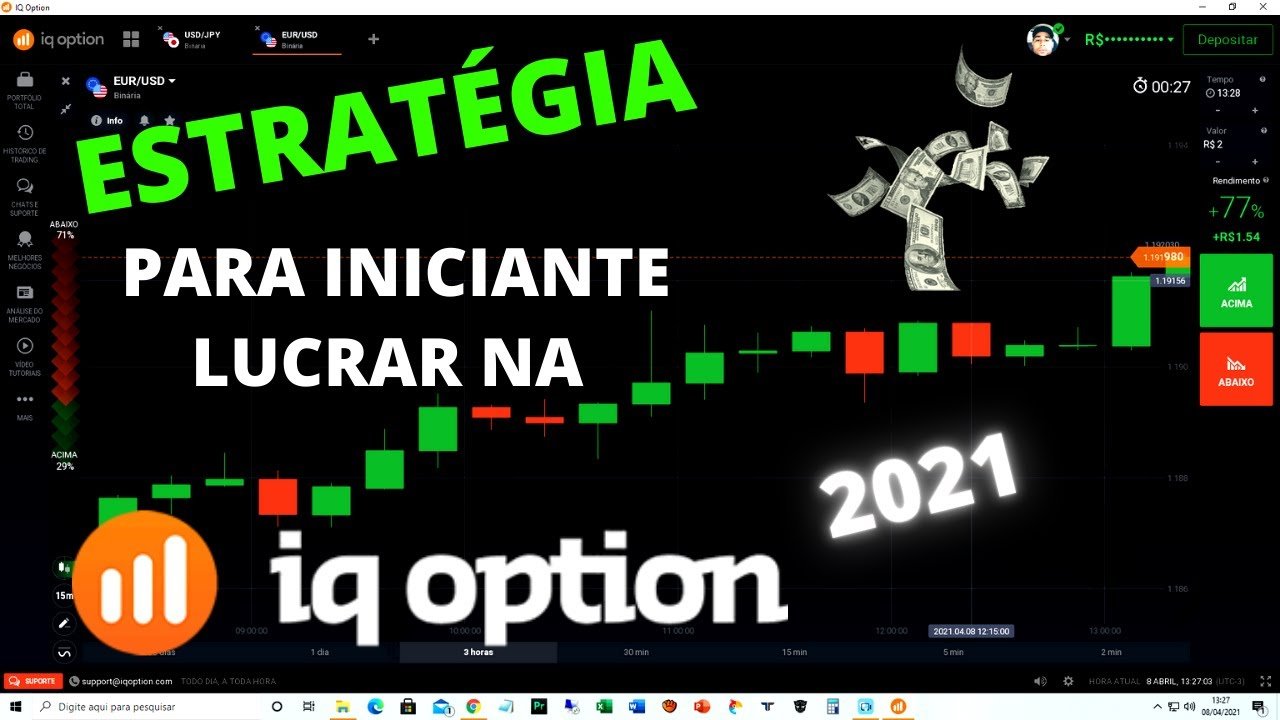 A ESTRATÉGIA QUE MAIS USO PRA GANHAR DINHEIRO NA IQ OPTION EM OPÇÕES BINÁRIAS 2021