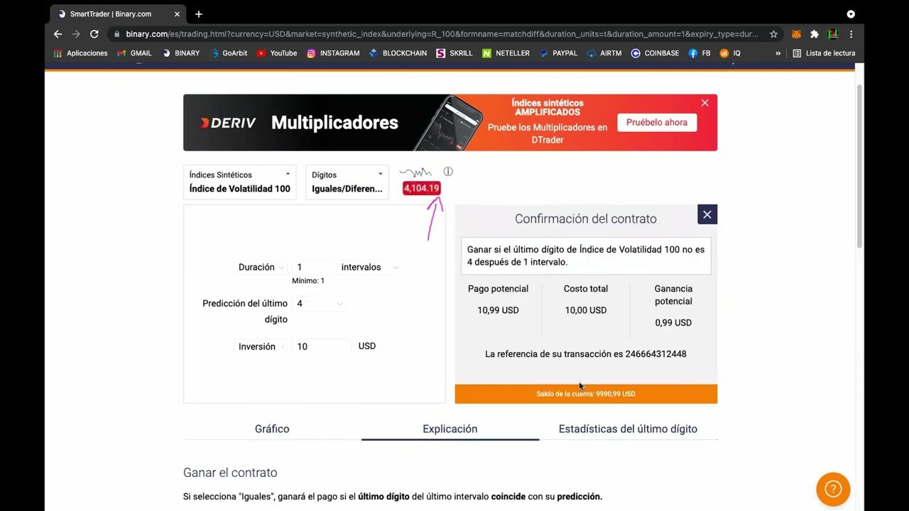 DEJA DE PERDER EN DERIV!! ESTRATEGIA 99% GANADORA DE DIGITOS PARA DERIV O BINARY 2021