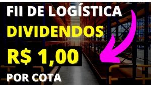 DIVIDENDOS 2021 – 🚨 FUNDO IMOBILIÁRIO LOGÍSTICO PAGARÁ R$ 1,00 POR COTA EM RENDIMENTO