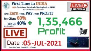 Algo Intraday trading 🌐 on Nifty || Nifty Algo Trade || Date 05-JUL-2021 | Auto Robo Software ||