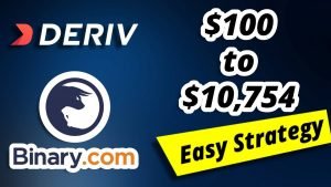 🔥🔥$100 to $10,754💰PROFITS💰Deriv.com – Binary.com // 100 Volatility Index // Rise Fall Ticks Strategy