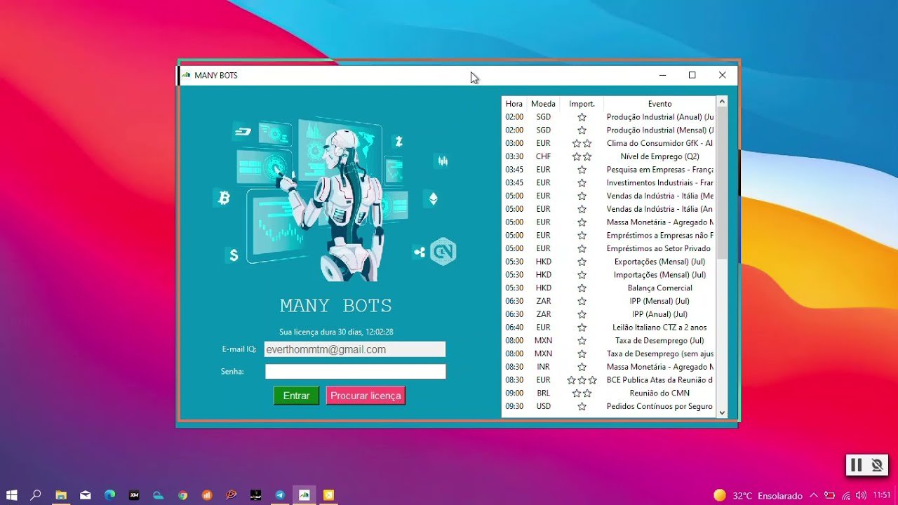 Automatizador para IQ OPTION, lista, taxa, estrategia e MT4, Many Bots