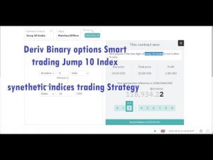 Deriv Binary options Smart trading Jump 10 Index  synethetic indices trading Strategy