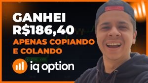 IQ OPTION- GANHEI R$186,40 REAIS APENAS COPIANDO E COLANDO NA IQ OPTION