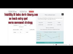 Volatility 10 Index deriv binary com no touch entry spot worm movement strategy