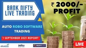 1st  September Profit Report | BankNifty Option Trading | Auto Robo Trade System