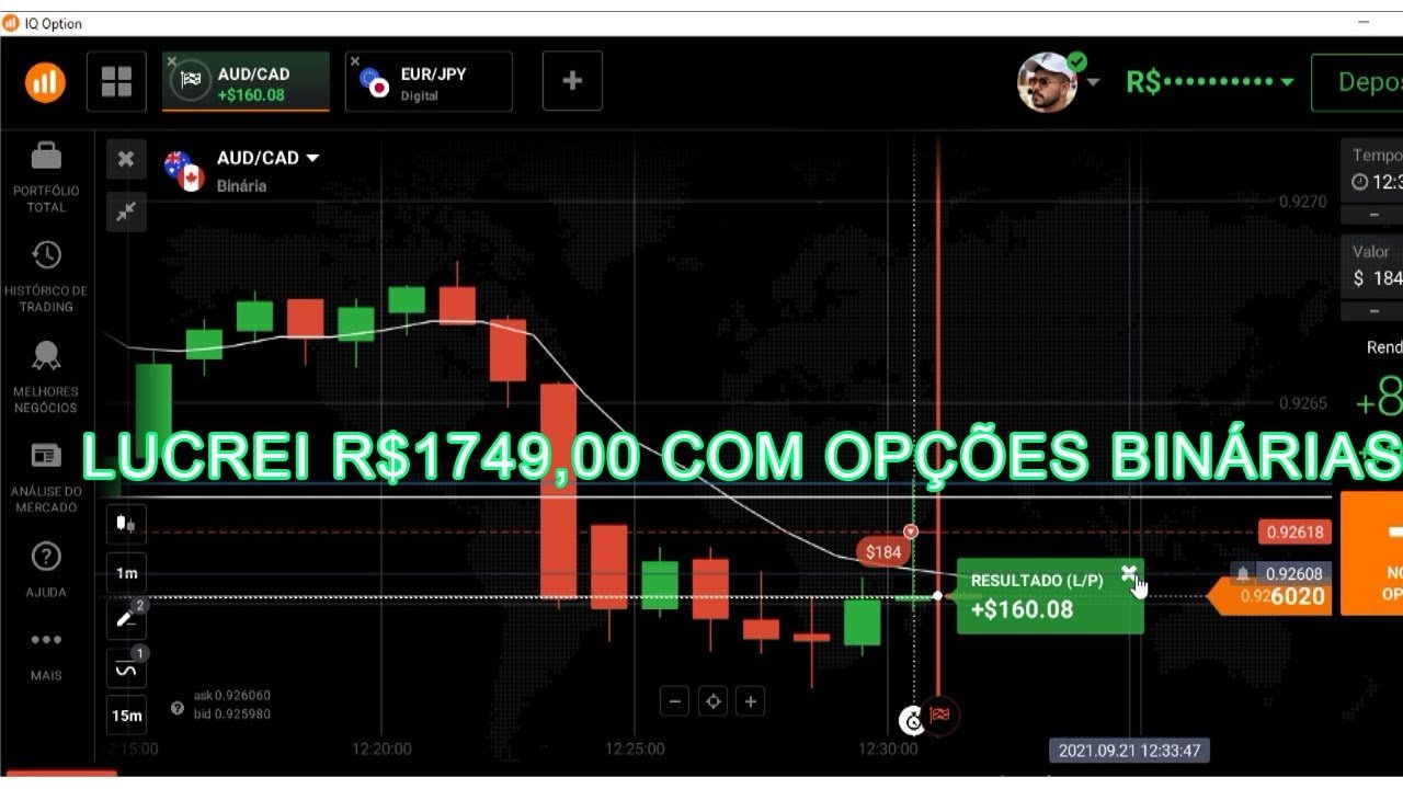 IQ OPTION, A ESTRATÉGIA RRP, QUE ME FEZ LUCRAR R$1749,00