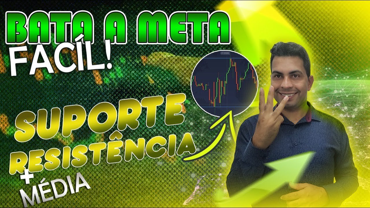 Opções Binárias   Suporte e Resistencia + MÉDIA MÓVEL, Bata Meta FÁCIL Na Iq Option