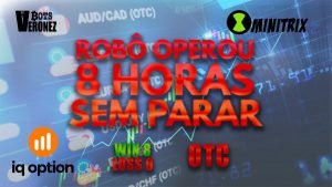 ROBÔ OMINITRIX OPERANDO DE MADRUGADA NA IQ OPTION- 8 HORAS SEM PARAR- CONTA REAL(Será que quebrou?)😱