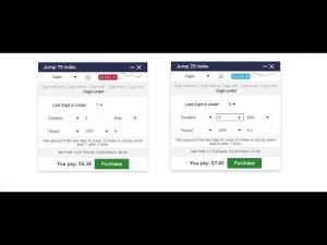 Binary options deriv jump 75 and jump 25 digits trading strategy