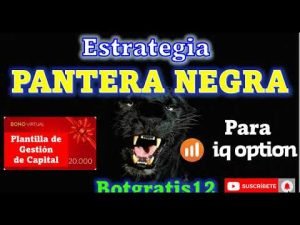 💥ESTRATEGIA BLACK PANTHER para IQ OPTION🤑 De Regalo Plantilla de Gestión de Capital UNICA