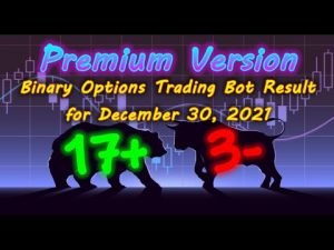 Binary Options Bot Trading Report for December 30, 2021 (17+ 3-) | Premium Version