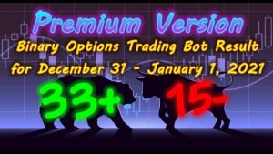 Binary Options Bot Trading Report for December 31 – January 1, 2021 (33+ 15-) | Premium Version