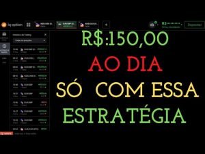 IQ OPTION –  INACREDITÁVEL ESSA ESTRATÉGIA R$:150,00 DE LUCRO EM 5 MINUTOS  USANDO ELA