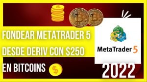 INDICES SINTÉTICOS:   AGREGAR FONDOS A CUENTA MT5 EN DERIV CON BITCOINS