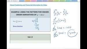 Higher Order Trig Deriv