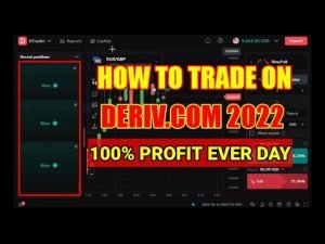 How To Trade On Deriv.com 2022 || 100% Profit Every Day