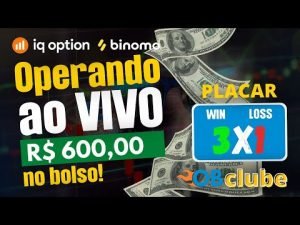 IQ OPTION E BINOMO –  Lucro de R$ 600,00 Operando Ao Vivo