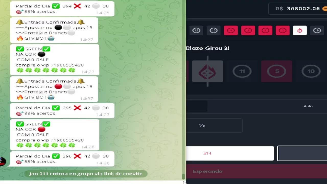 🔴BLAZE AO VIVO – SINAIS VIP PARA DOUBLE AO VIVO SO GREEN ROBÔ BLAZE – 98% AO VIVO 24 HORAS!💥