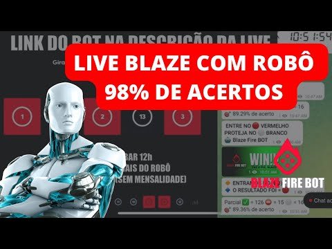 🔴BLAZE AO VIVO – SINAIS VIP PARA DOUBLE AO VIVO ROBÔ BLAZE  FIRE BOT – 98% AO VIVO 24 HORAS!🔥