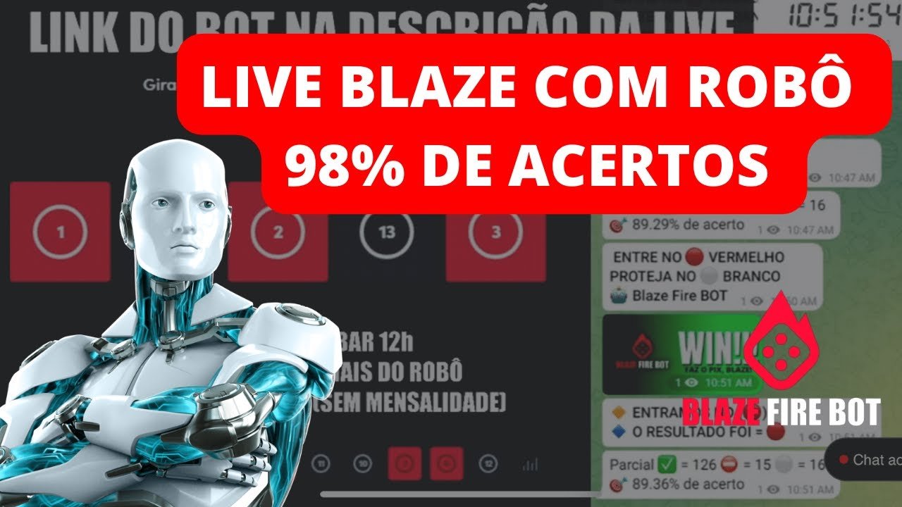 🔴BLAZE AO VIVO – SINAIS VIP PARA DOUBLE AO VIVO ROBÔ BLAZE  FIRE BOT – 98% AO VIVO 24 HORAS!🔥