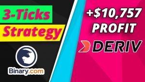 ✅ $10,757 SureShot Profit in Deriv – Binary.com // 3-Ticks Strategy // 10% Daily