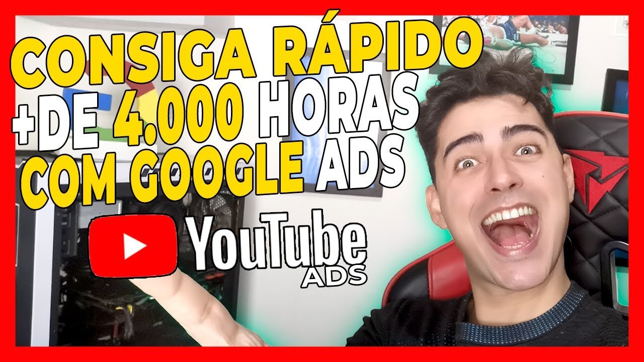 Como Consegui 4 MIL HORAS  de VISUALIZAÇÃO NO YOUTUBE RÁPIDO! com Google Ads + Youtube Ads