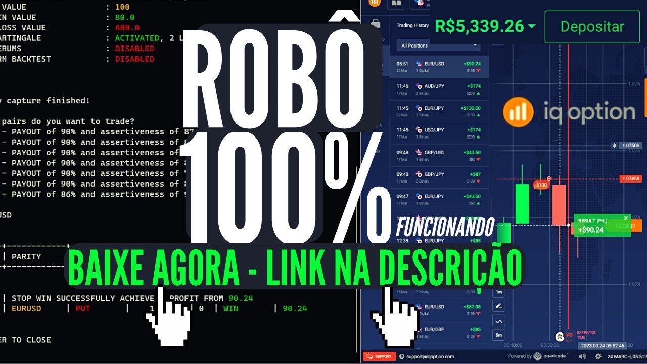 IQ OPTION MELHOR ROBO 2023  – BAIXE AGORA! 🔥🔥🔥