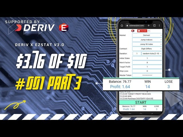 Deriv $3.76 of $10 #001 part 3