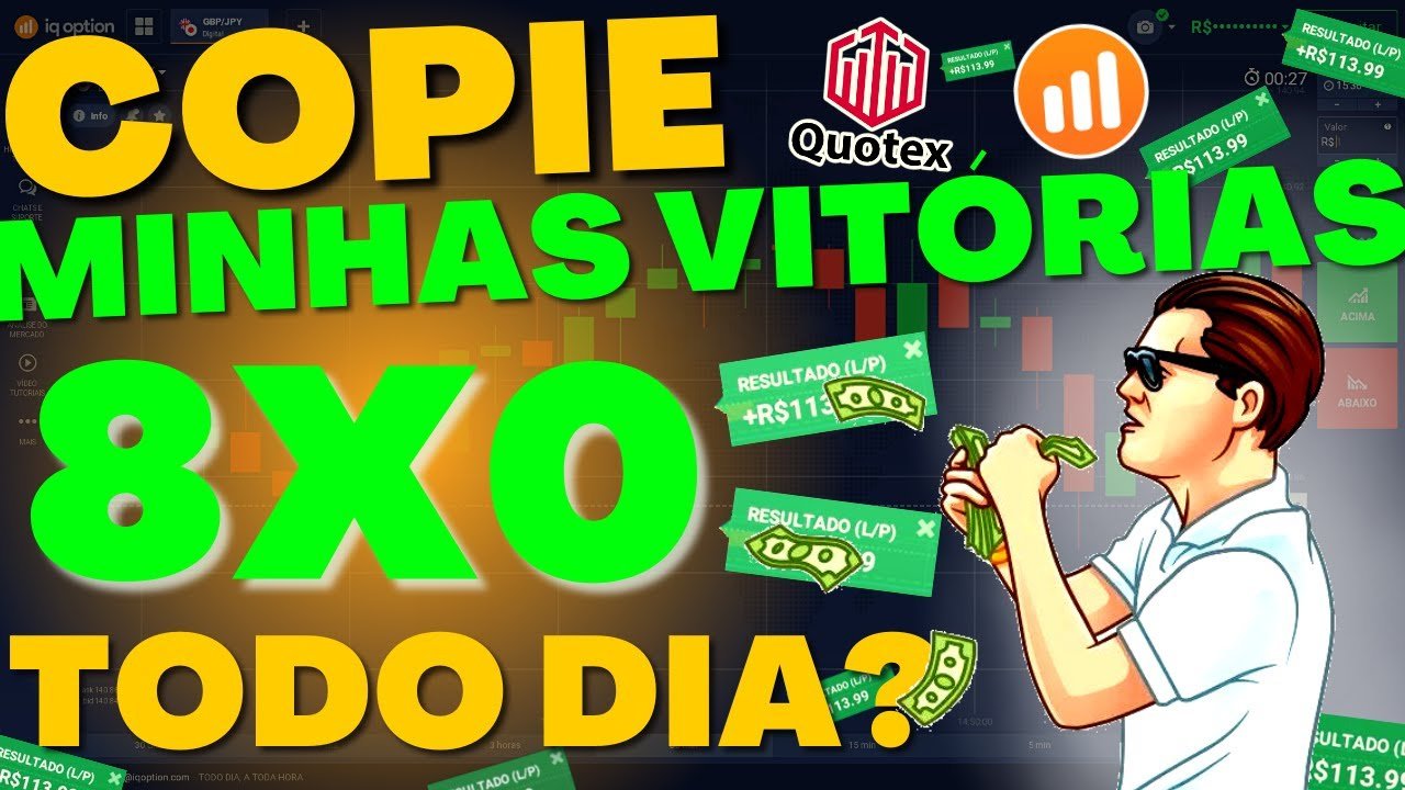 MELHOR SALA DE SINAIS GRÁTIS IQ OPTION E QUOTEX – 8X0 TODO DIA – ALAVANQUE SUA BANCA PEQUENA