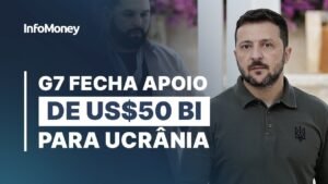 G7 fecha acordo de US$ 50 bilhões para apoiar a Ucrânia