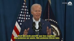 BIDEN diz estar ‘grato’ por saber que TRUMP está bem e seguro: ‘Estou rezando por ele’