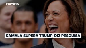 KAMALA lidera pesquisa eleitoral contra Donald Trump, diz pesquisa