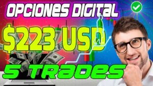 🔥Estrategia Tiburón: Cómo Conseguir $223 USD Rápidamente en Opciones Digitales Broker IQ Option🔥