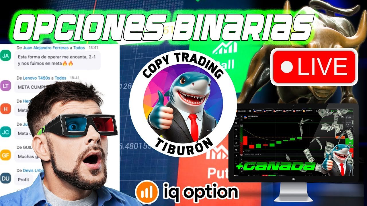 🔴CÓMO GANAR EN TRADING OPCIONES BINARIAS🔴 SUPER ESTRATEGIA TIBURÓN COPY TRADING || IQ OPTION